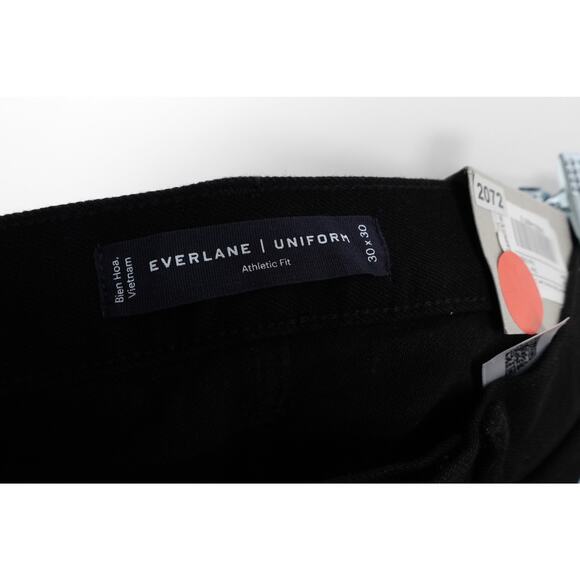 New Everlane Uniform Men’s 30x30 Athletic Stretch Organic Jeans Black 2072-O - Picture 8 of 9